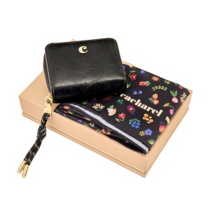 Parure Cacharel Black (portefeuille & foulard)
