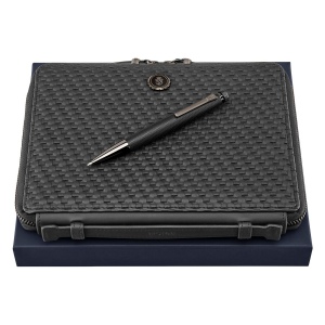 Parure Interlace Black (stylo bille & conférencier A5)