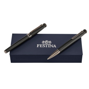 Parure Interlace Black (stylo bille & stylo plume)