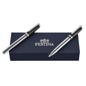 Parure Classicals Interlace Chrome (stylo bille & stylo plume)