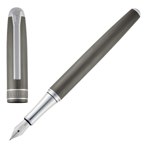 Stylo plume Classicals Brushed Gun & Chrome