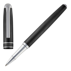 Stylo roller Classicals Brushed Black & Chrome