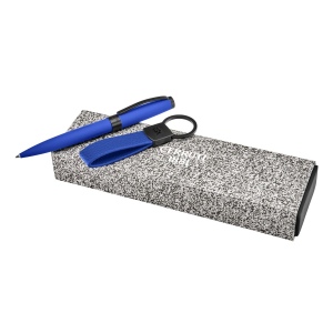 Parure CERRUTI 1881 Bright Blue (stylo bille & porte-clefs)