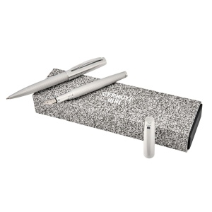 Parure Jefferson Chrome (stylo bille & stylo plume)