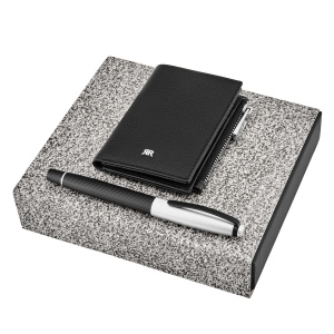 Parure CERRUTI 1881 (stylo roller & porte-cartes)