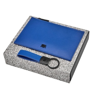 Parure Jefferson Bright Blue (porte-clefs & pochette)