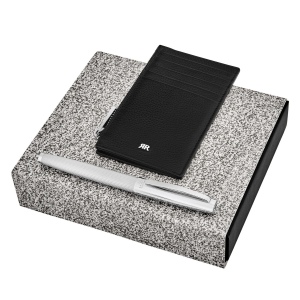 Parure Jefferson (stylo roller & porte-cartes)