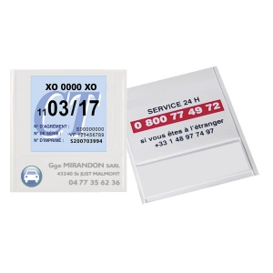 Etui vignette adhésif - Fond standard blanc