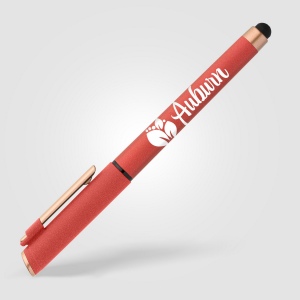 Stylo gel stylet York, plastique recyclé, finition bronze (+Sérigraphie) 18