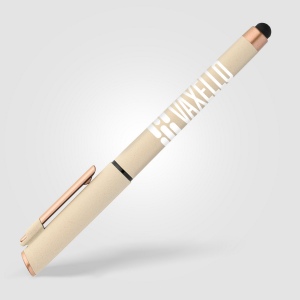 Stylo gel stylet York, plastique recyclé, finition bronze (+Sérigraphie) 19