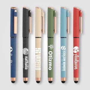 Stylo gel stylet York, plastique recyclé, finition bronze (+Sérigraphie) 21