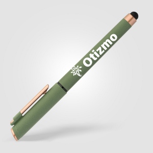 Stylo gel stylet York, plastique recyclé, finition bronze (+Sérigraphie) 16