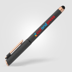 Stylo gel stylet York, plastique recyclé, finition bronze (+Sérigraphie)