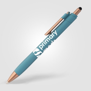 Stylo bille stylet York, plastique recyclé, finition bronze (+Sérigraphie) 19