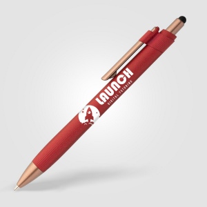Stylo bille stylet York, plastique recyclé, finition bronze (+Sérigraphie) 20