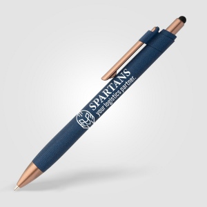 Stylo bille stylet York, plastique recyclé, finition bronze (+Sérigraphie) 22