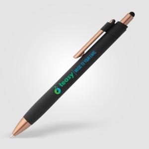 Stylo bille stylet York, plastique recyclé, finition bronze (+Sérigraphie) 10