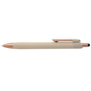Stylo bille stylet York, plastique recyclé, finition bronze (+Sérigraphie) 14