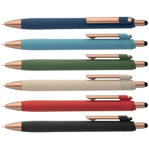 Stylo bille stylet York, plastique recyclé, finition bronze (+Sérigraphie) 17