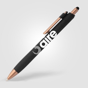 Stylo bille stylet York, plastique recyclé, finition bronze (+Sérigraphie) 2