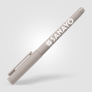 Stylo gel Aeris, plastique recyclé, monochrome (+Sérigraphie) 25