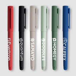 Stylo gel Aeris, plastique recyclé, monochrome (+Sérigraphie) 27