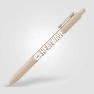 Stylo Bloom en plastique recyclé avec corps soft-touch et mécanisme rétractable (+Sérigraphie) 31