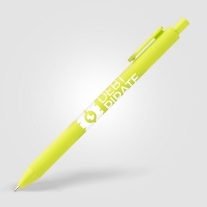Stylo Bloom en plastique recyclé avec corps soft-touch et mécanisme rétractable (+Sérigraphie) 14