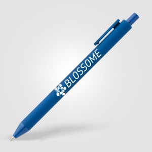 Stylo Bloom en plastique recyclé avec corps soft-touch et mécanisme rétractable (+Sérigraphie) 16