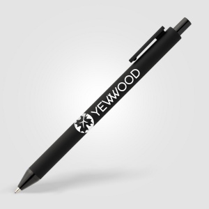 Stylo Bloom en plastique recyclé avec corps soft-touch et mécanisme rétractable (+Sérigraphie) 18