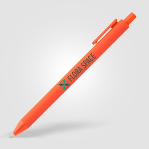 Stylo Bloom en plastique recyclé avec corps soft-touch et mécanisme rétractable (+Sérigraphie) 7