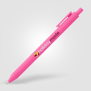 Stylo Bloom en plastique recyclé avec corps soft-touch et mécanisme rétractable (+Sérigraphie) 8