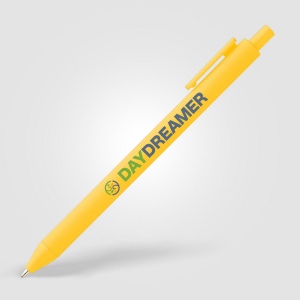 Stylo Bloom en plastique recyclé avec corps soft-touch et mécanisme rétractable (+Sérigraphie) 12
