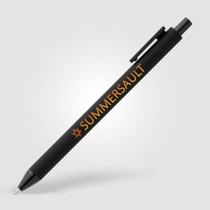 Stylo Bloom en plastique recyclé avec corps soft-touch et mécanisme rétractable (+Sérigraphie) 4
