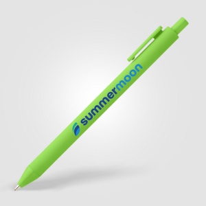 Stylo Bloom en plastique recyclé avec corps soft-touch et mécanisme rétractable (+Sérigraphie) 5