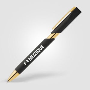 Stylo Aurelia avec finitions dorées en plastique recyclé (+Tampographie) 10