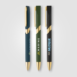 Stylo Aurelia avec finitions dorées en plastique recyclé (+Tampographie) 5