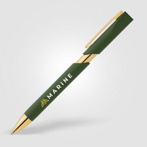 Stylo Aurelia avec finitions dorées en plastique recyclé (+Tampographie) 3