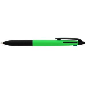 Stylo Malta 3-en-1 en plastique recyclé avec grip néon et multi-encres (+Tampographie) 8