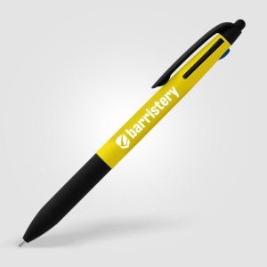 Stylo Malta 3-en-1 en plastique recyclé avec grip néon et multi-encres (+Tampographie) 18