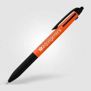 Stylo Malta 3-en-1 en plastique recyclé avec grip néon et multi-encres (+Tampographie) 16
