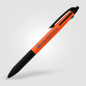 Stylo Malta 3-en-1 en plastique recyclé avec grip néon et multi-encres (+Tampographie) 4