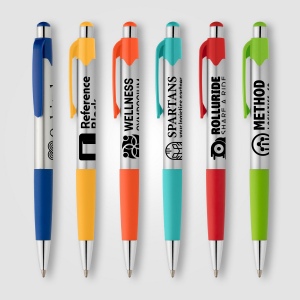 Stylo Smoothy en plastique recyclé avec grip coloré (+Sérigraphie) 22