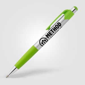 Stylo Smoothy en plastique recyclé avec grip coloré (+Sérigraphie) 10
