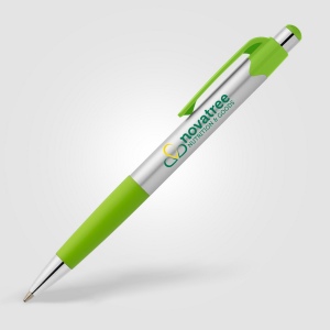 Stylo Smoothy en plastique recyclé avec grip coloré (+Sérigraphie)