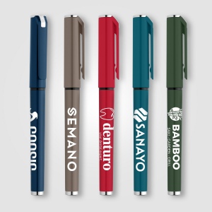 Stylo gel monochrome Islander en plastique recyclé (+Sérigraphie) 20