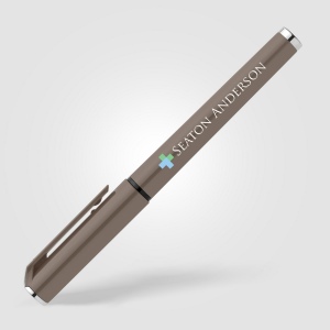 Stylo gel monochrome Islander en plastique recyclé (+Sérigraphie)