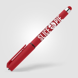 Stylo Islander en plastique recyclé avec grip gel monochrome (+Sérigraphie) 21