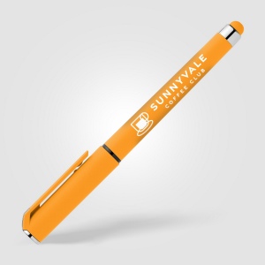 Stylo Islander en plastique recyclé avec grip gel monochrome (+Sérigraphie) 23