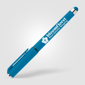Stylo Islander en plastique recyclé avec grip gel monochrome (+Sérigraphie) 15